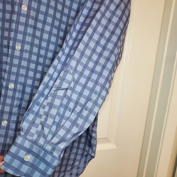 Robert Talbott Cotton Plaid button Down Shirt Neck 16 - Picture 3 of 7